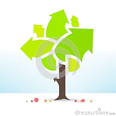 Business tree is fruitful Vector Illustration