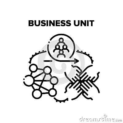 Business Unit Vector Black Illustrations Vector Illustration