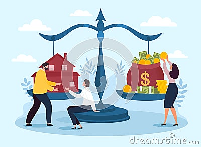 Business valuation concept Vector Illustration
