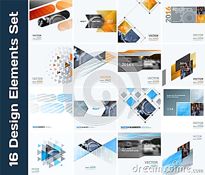 Business vector design elements for graphic layout. Modern abstr Vector Illustration