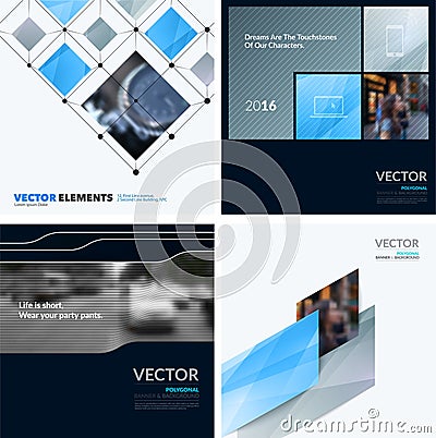 Business vector design elements for graphic layout. Modern abstr Vector Illustration