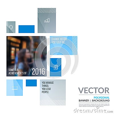 Business vector design elements for graphic layout. Modern abstr Vector Illustration