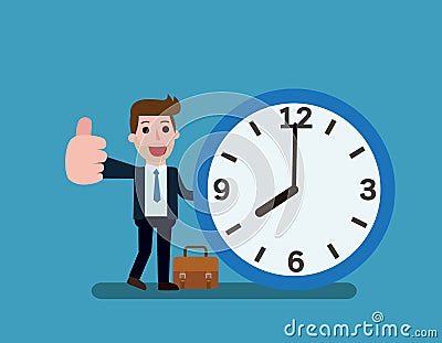 Business Vector flat cartoon design. banner background concept Vector Illustration