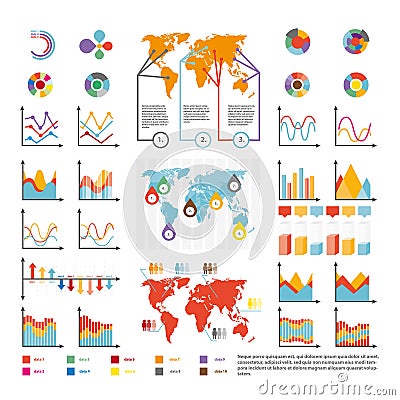 Business Vector Illustration in flat design style for presentation Vector Illustration