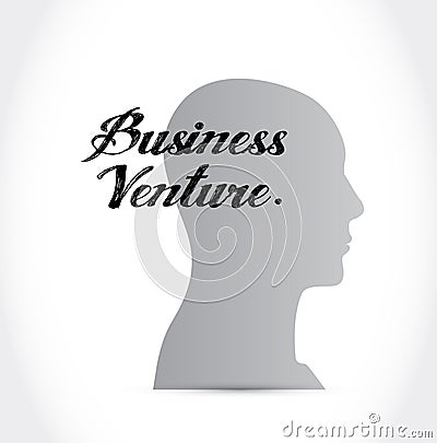 business venture mind sign concept Cartoon Illustration