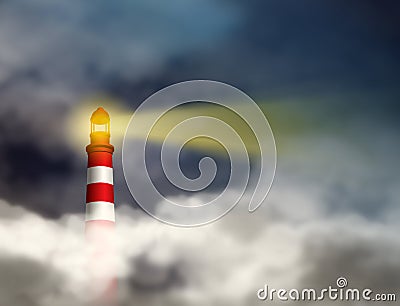 Lighthouse Gives Hope Vision and Guidance Stock Photo