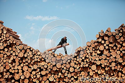 Business vision - hardworking businessman Stock Photo