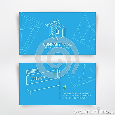 Business visit card Vector Illustration