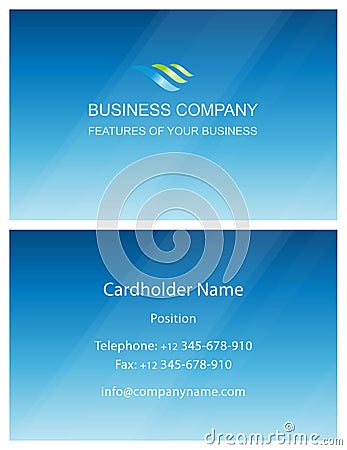 Business visiting card design elements template Vector Illustration