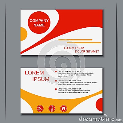 Business visiting card vector template Vector Illustration