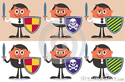 Business Warrior Vector Illustration