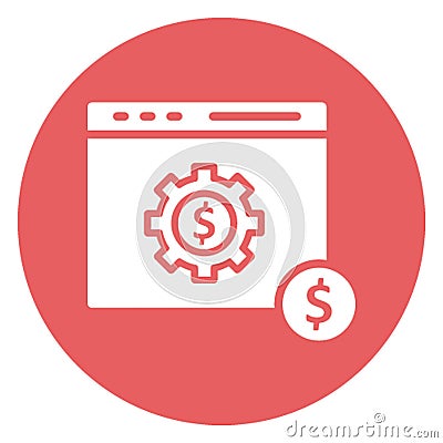 Business website, cash management . Vector icon which can easily modify or edit Vector Illustration