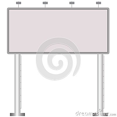 Business white big billboard for advertising, commercial, advertisement blank, outdoor. blank big billboard on white background Stock Photo
