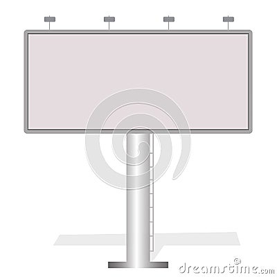 Business white big billboard for advertising, commercial, advertisement blank, outdoor. blank big billboard on white background Stock Photo