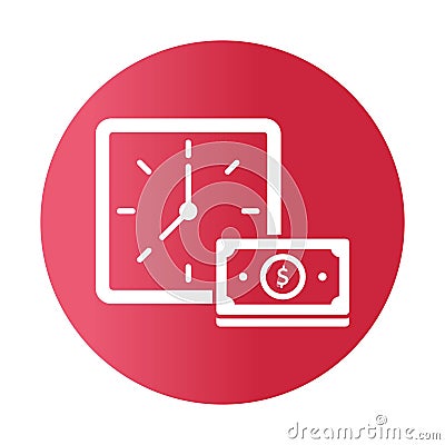 Business white glyph with color background vector icon which can easily modify or edit Vector Illustration