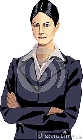 Business woman Vector Illustration