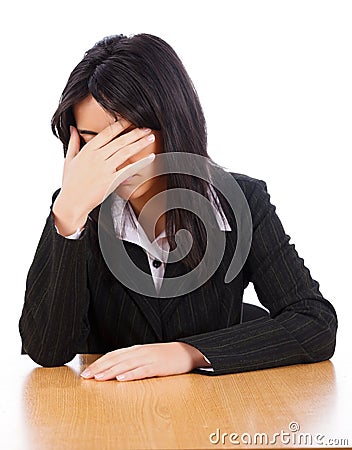 Ashamed Woman Stock Photo