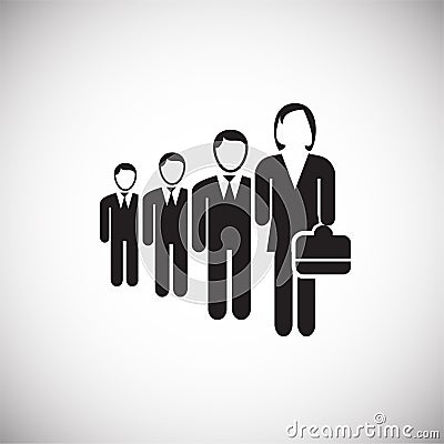 Business woman crowd on white background Vector Illustration