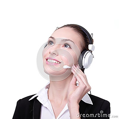 Business Woman customer service worker Stock Photo