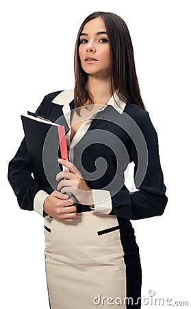 Business woman with documents Stock Photo