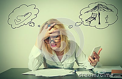 business woman having troubles Stock Photo