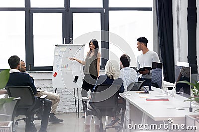 Business woman making a presentation at office Stock Photo