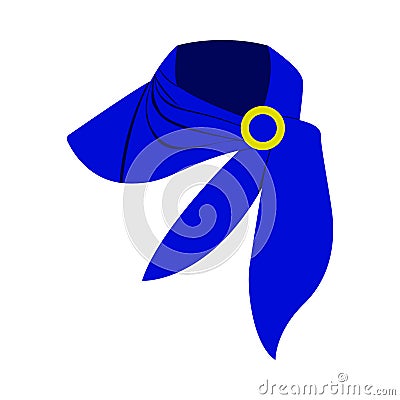 Business Woman Neck Scarf Icon Vector Illustration