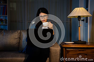 Business woman overwork in the office Stock Photo