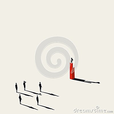 Business woman or politician woman leader vector concept. Symbol of woman power, feminism. Minimal illustration. Vector Illustration