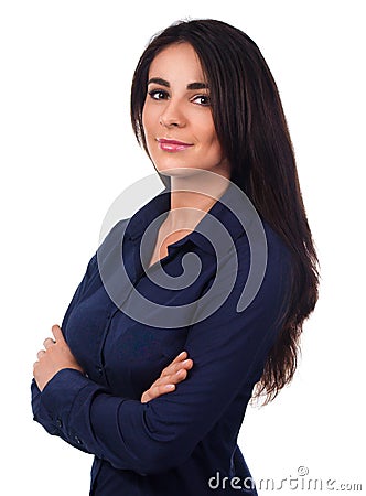 Business woman portrait, crossed arms Stock Photo