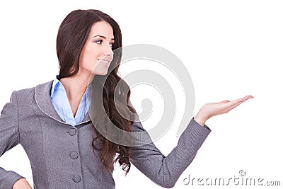 Business woman presenting Stock Photo