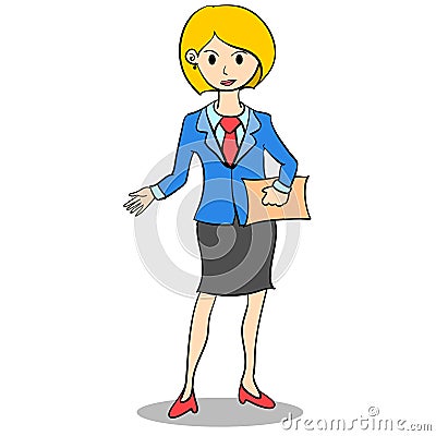 Business Woman style design character Vector Illustration