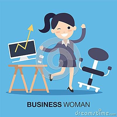 Business woman vector Vector Illustration