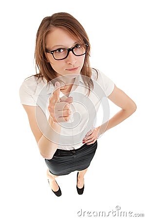 Business woman wagging her finger Stock Photo