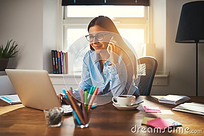 Business woman working at office Stock Photo