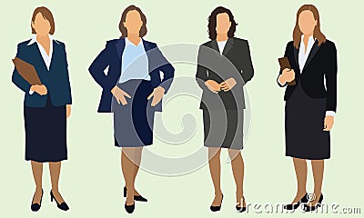 Business Women Vector Illustration