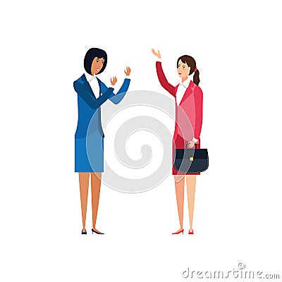 Business women elegant avatar character Vector Illustration