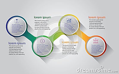 business work circle template, graphic templates, infographic design layouts, functional design, diagrams, flowcharts, web design Vector Illustration