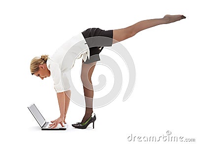 Business yoga #3 Stock Photo