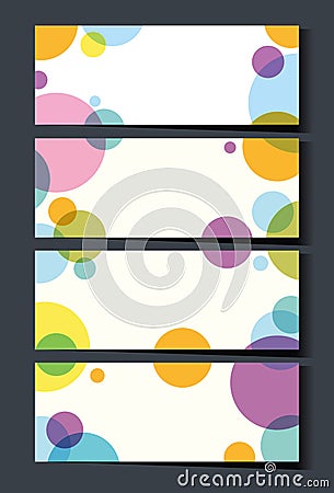 Businesscard template with colorful circles Vector Illustration