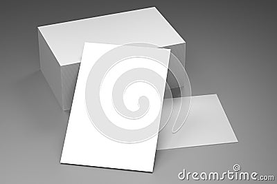 Businesscard 55x85mm mockup - 3D rendering Stock Photo