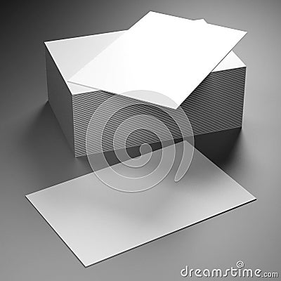 Businesscard 55x85mm mockup - 3D rendering Stock Photo