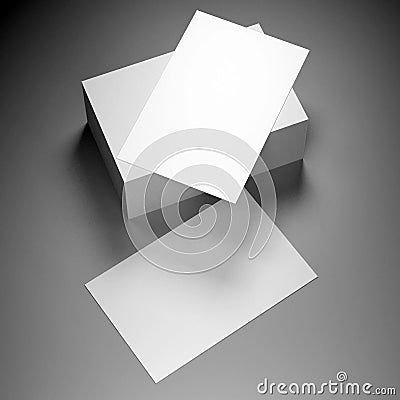 Businesscard 55x85mm mockup - 3D rendering Stock Photo