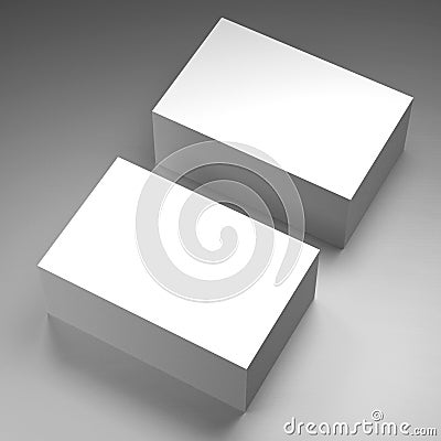 Businesscard 55x85mm mockup - 3D rendering Stock Photo