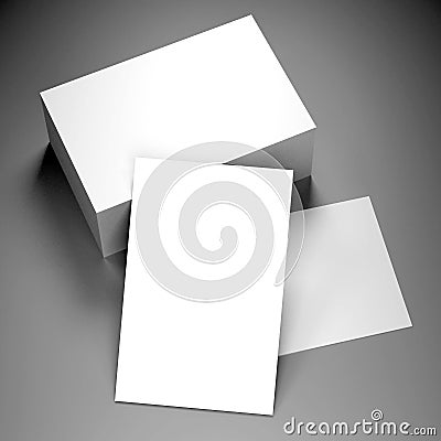 Businesscard 55x85mm mockup - 3D rendering Stock Photo