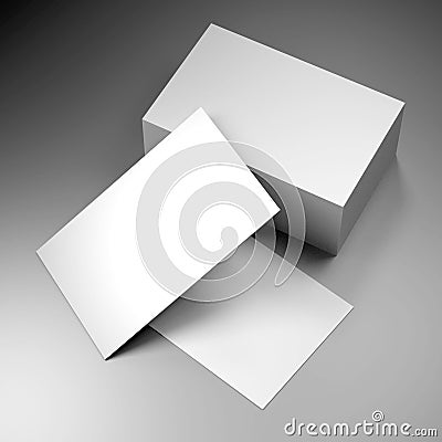 Businesscard 55x85mm mockup - 3D rendering Stock Photo