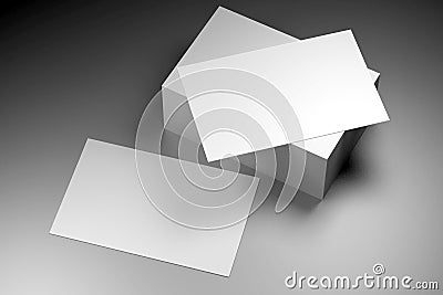 Businesscard 55x85mm mockup - 3D rendering Stock Photo