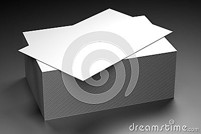 Businesscard 55x85mm mockup - 3D rendering Stock Photo