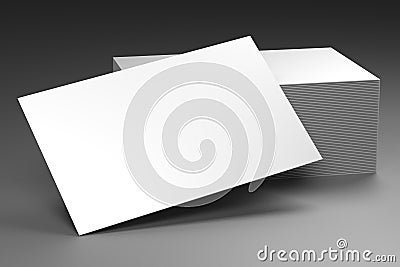 Businesscard 55x85mm mockup - 3D rendering Stock Photo