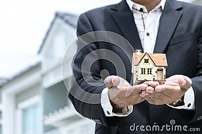 Businesses on buying - selling home. Stock Photo